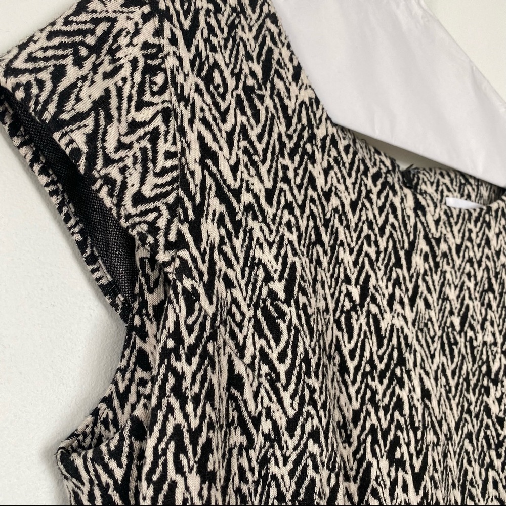 calvin klein black + ivory knit dress - Picture 4 of 8
